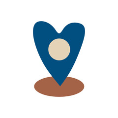Geolocation map pin vector icon. Geolocation map pin for the Navigator icon. EPS 10