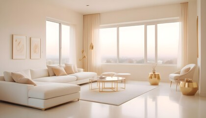 Fototapeta premium Photo interior modern design room 3d illustration