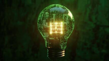 Futuristic light bulb concept