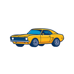 Obraz premium yellow car isolated on white