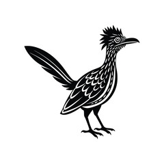 Obraz premium greater roadrunner bird silhouette art illustration