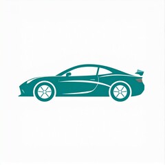 Obraz premium illustration of a blue car logo illustration in a simple and clean flat art style