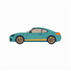 Obraz premium clue car isolated on white background