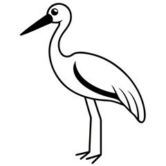 Obraz premium Elegant Wader: The Stork