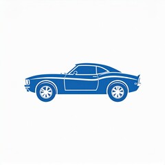 Obraz premium futuristic car logo illustration in a simple and clean flat art style on isolated white