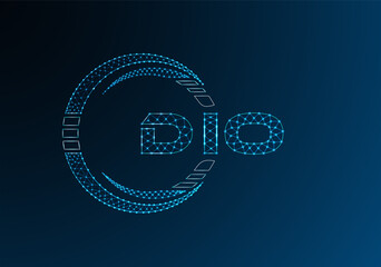 DIO low poly letter logo vector design. DIO lower poly logo design.