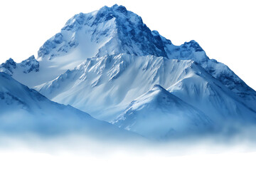 Fototapeta premium Mountain on a white isolated, Snow background, PNG