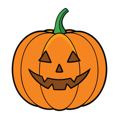 A pumpkin jack-o’-lantern head with a glowing, carved face, flickering light inside, and an eerie grin, perfect for spooky Halloween nights.