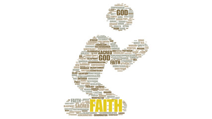 tag cloud about faith and religions