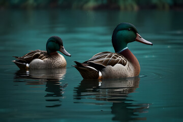 Obraz premium ducks in the water