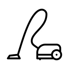 vacuum cleaner outline icon. vacuum cleaner black line illustration.