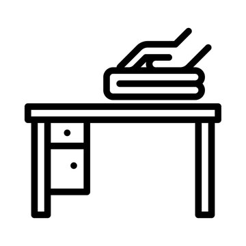 hand placing towels on desk clip art preview