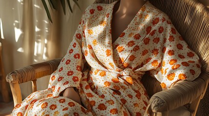 patterned robe