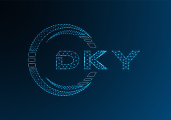 DKY low poly letter logo vector design. DKY lower poly logo design.