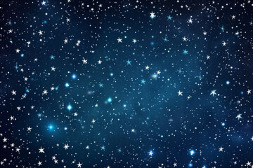 Fototapeta premium The dark blue background with stars features a seamless pattern of evenly spaced white plus symbols of various sizes and opacity 