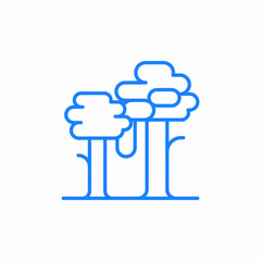 forest trees icon sign vector