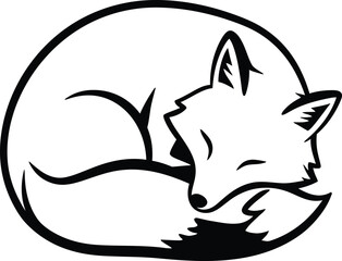 Sleeping Fox Silhouette