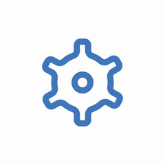 gear settings icon sign vector