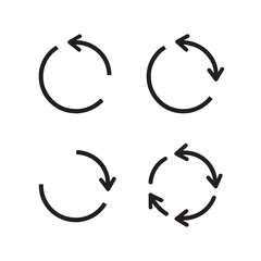 Fototapeta premium Arrows icon set vector, Arrow vector icon set in thin line style.