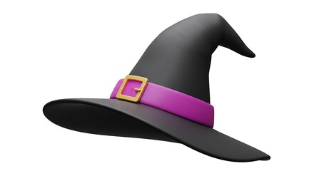 Classic Witch's Hat: 3D Rendered Halloween Accessory