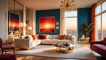 Photo interior modern design room 3d illustration