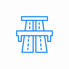 highway overpass icon sign vector