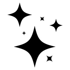 AI sparkling icon, star decoration symbol for button UI banner vector illustration