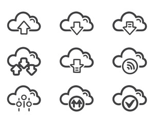 Obraz premium cloud storage icon set