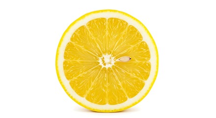 A Perfectly Sliced Lemon: High-Resolution Image