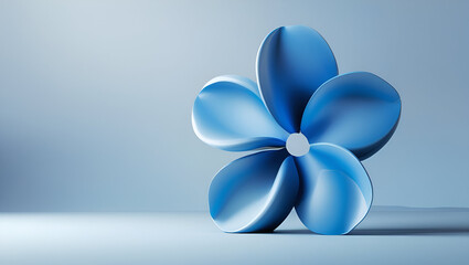 blue flower on a white background