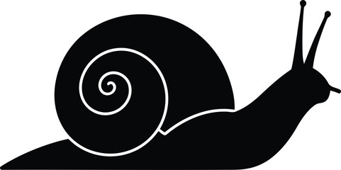 Minimalist Snail Silhouette