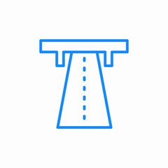 overpass road sign blue icon sign vector