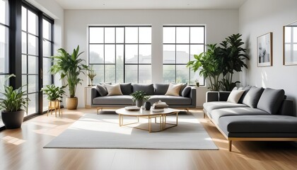 Photo interior modern design room 3d illustration