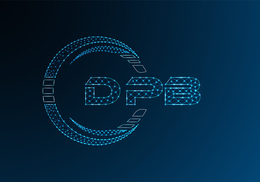 DPB low poly letter logo vector design. DPB lower poly logo design.