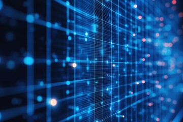 A vibrant blue dotted grid background with a square design, perfect for technology, architecture, and infographic project foundations showcasing a clean and blank layout