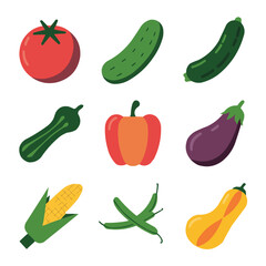 Colorful Summer Icons 3x3