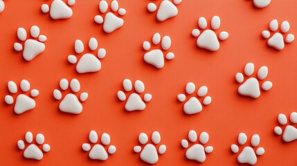 Charming Arrangement of White Hearts on a Vibrant Red Background Evoking Love and Affectionate Joy