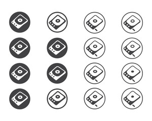 hard drive icon set