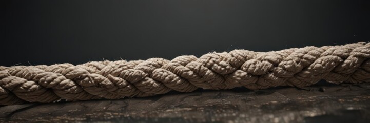Worn rope under extreme tension, fibers separating,  fiber,  imminent,  endurance