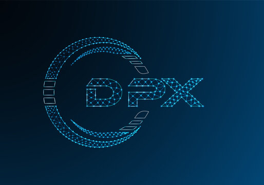 DPX low poly letter logo vector design. DPX lower poly logo design.