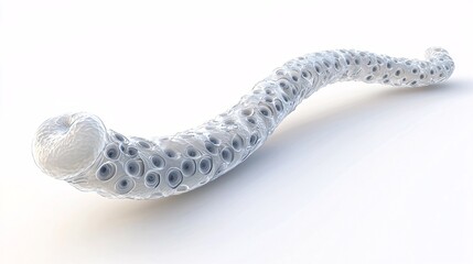 Realistic 3D Rendering of a Spirochete Bacterium in Vibrant Detail