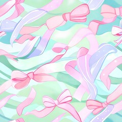 cute ribbon pattern background