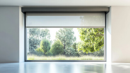 Fototapeta premium Modern contemporary loft empty room with nature view 3d render.