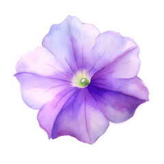 Naklejka premium watercolor purple flower isolated on white background