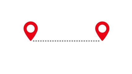 Tourism and travel concept animation location mark point