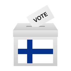 Fototapeta premium Election in the Finland. Election Concept. Vector Illustration.