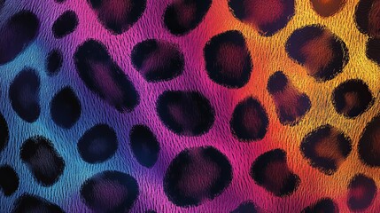 Obraz premium Vibrant Colorful Leopard Print Background with Bold Patterns Creating a Playful and Energetic Atmosphere