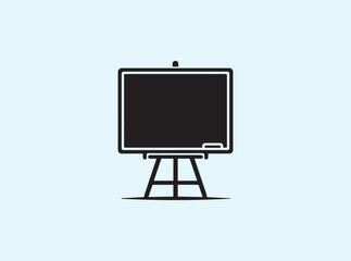 Rectangular Whiteboard Silhouette in Black