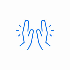 high five celebration icon sign vector