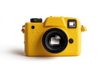 Bright yellow camera with retro design, showcasing unique charm
